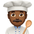 👨🏾‍🍳 man cook: medium-dark skin tone display on Apple